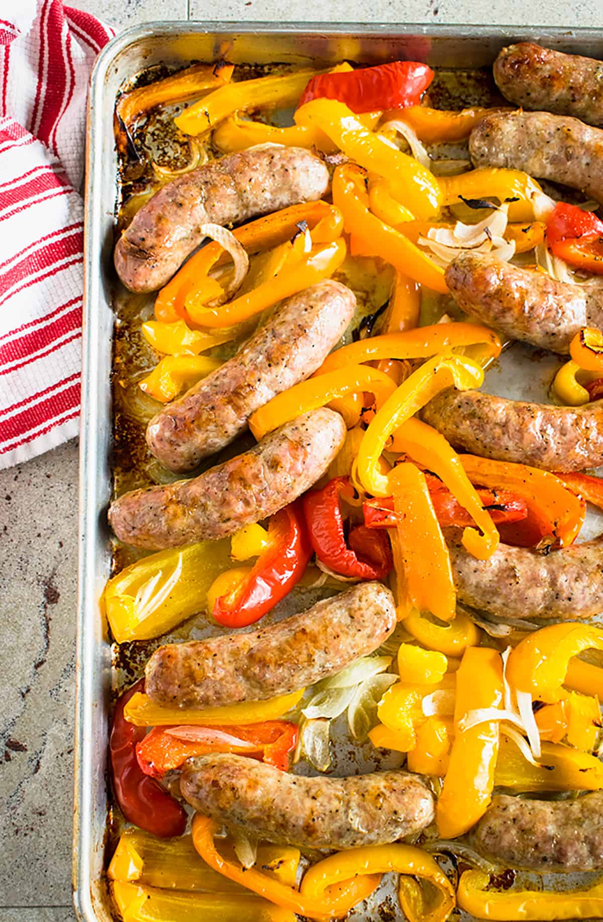 Easy Sausage and Peppers in the Oven - Cooking with Mamma C