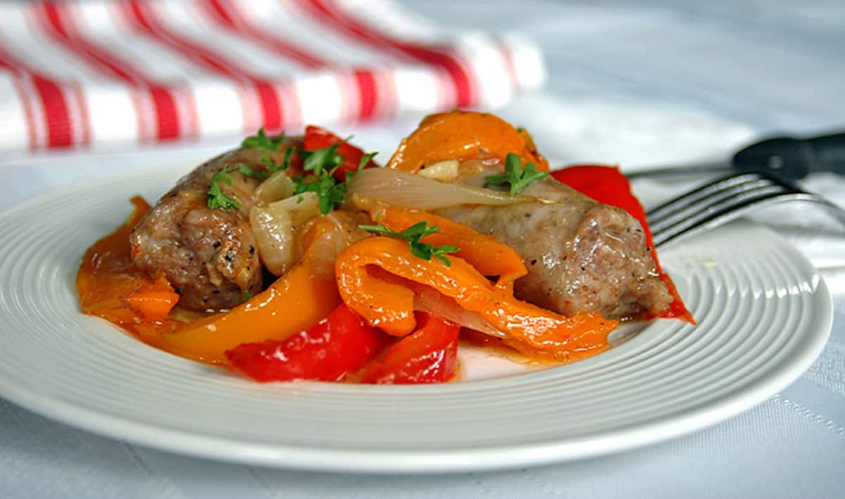 Easy Sausage and Peppers in the Oven