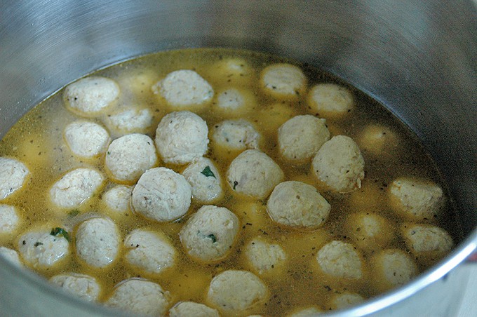 Nonna S Chicken Meatball Soup Cooking With Mamma C