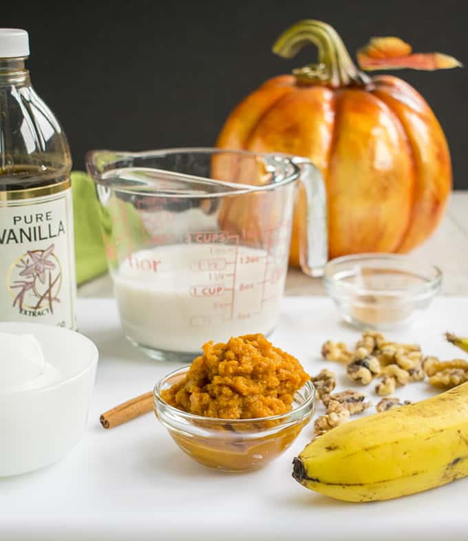 ingredients for pumpkin smoothie