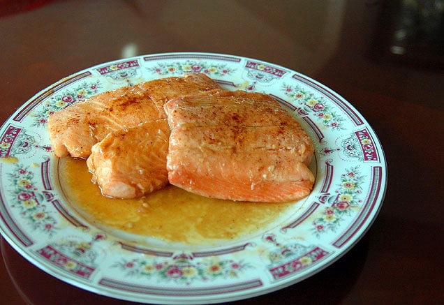 maple glazed salmon becel