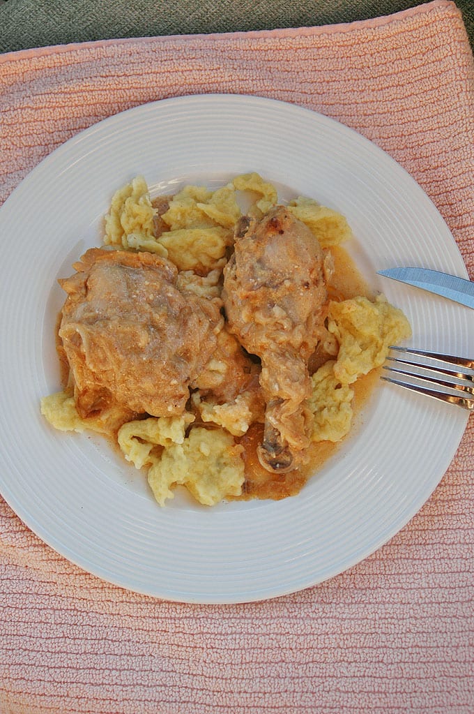 Chicken Paprikash with Dumplings