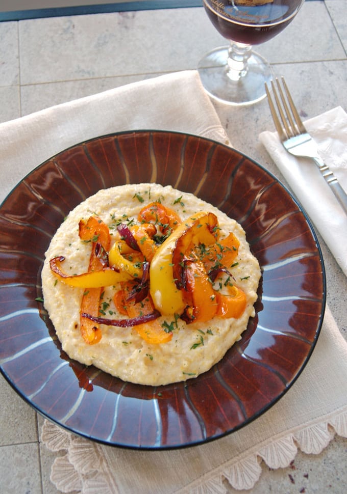 Creamy Parmesan Polenta in a bowl