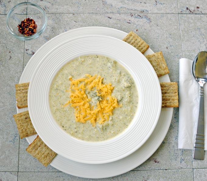 Lightened Up Broccoli and Cheese Soup