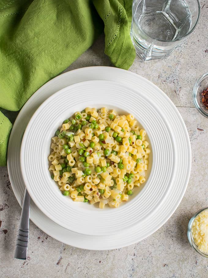 Pasta e Piselli (Pasta with Peas) - Cooking with Mamma C