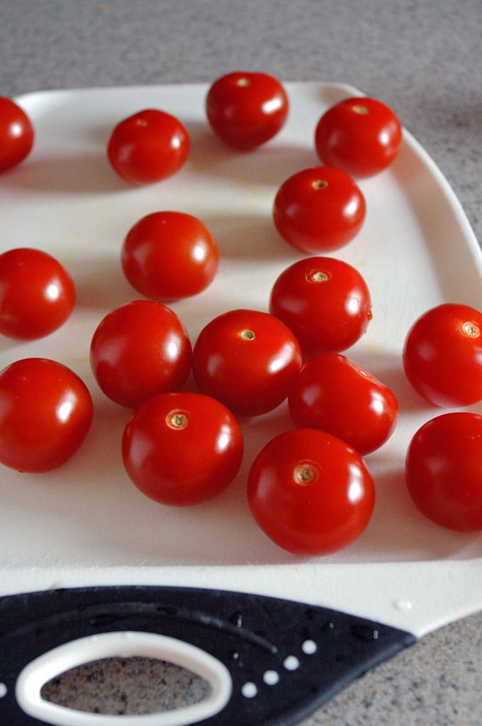 small tomatoes on a tray