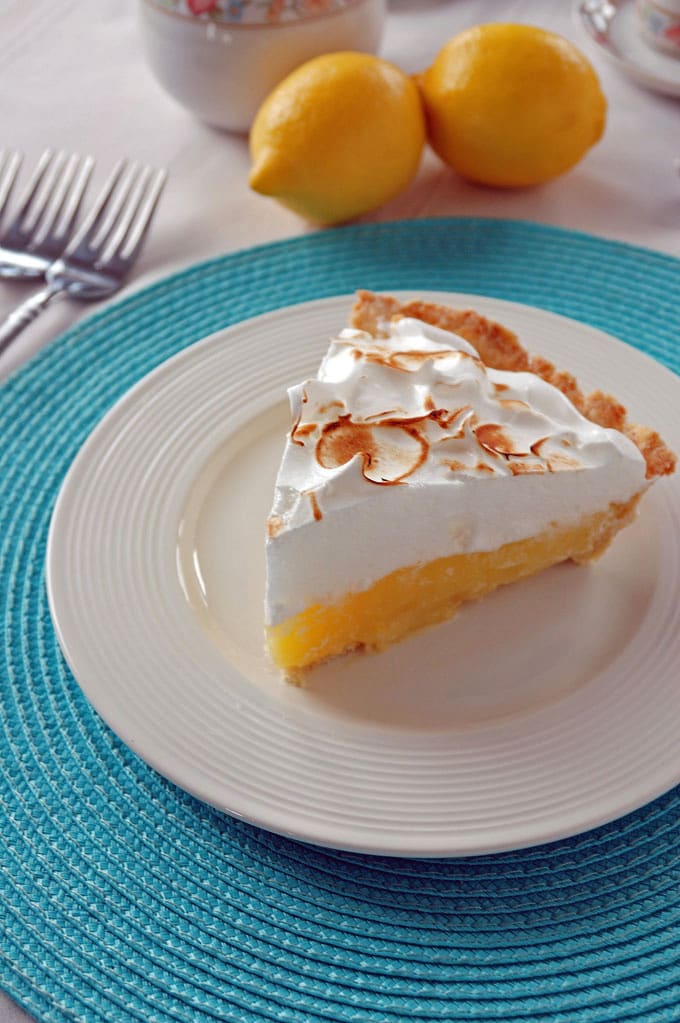 Lemon Meringue Pie with Easy Olive Oil Crust - Cooking with Mamma C