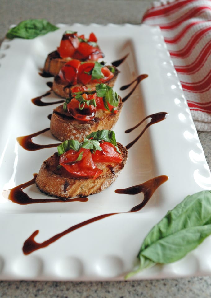 Tomato Bruschetta with Balsamic Glaze - Cooking with Mamma C