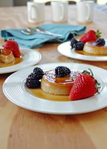 Low-Fat Maple Flan with Berries - Cooking with Mamma C