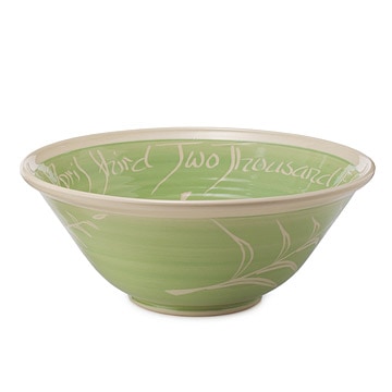 custom ceramic bowl with a date along the inside