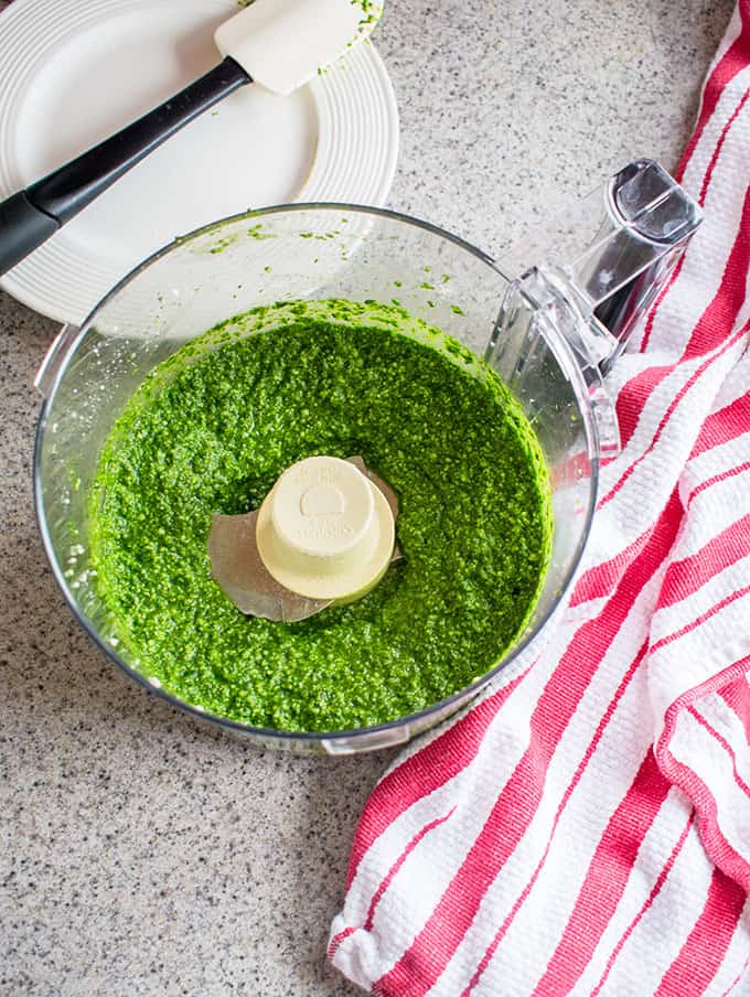 Photo of Pesto with Pecorino Romano in food processor