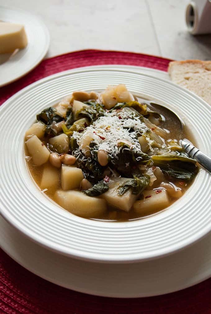 Tuscan White Bean Soup with Escarole and Potatoes - Cooking with Mamma C