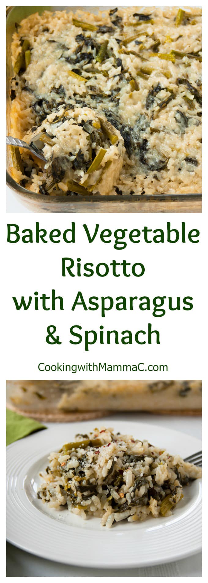 Baked Vegetable Risotto with Asparagus and Spinach - Cooking with Mamma C