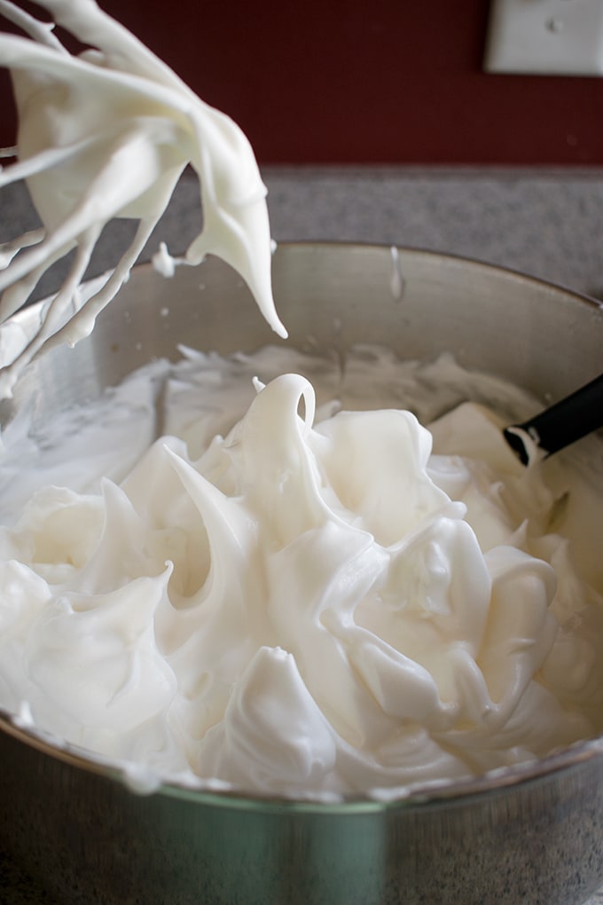meringue in a mixer