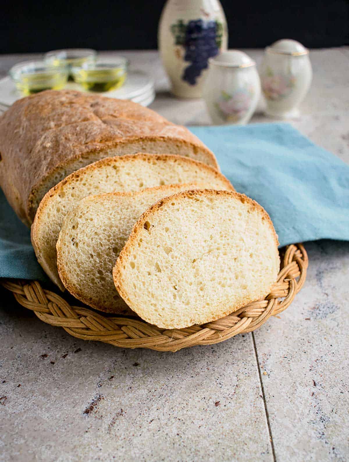 slices of bread on basket