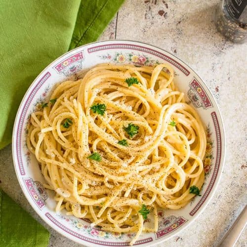 Pasta with Pecorino and Pepper (Cacio e Pepe) - Cooking with Mamma C