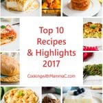 collage of photos for the Top 10 Recipes and Highlights from 2017