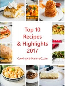 collage of photos for the Top 10 Recipes and Highlights from 2017