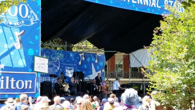 Preservation All Stars Band Performing at French Quarter Festival New Orleans