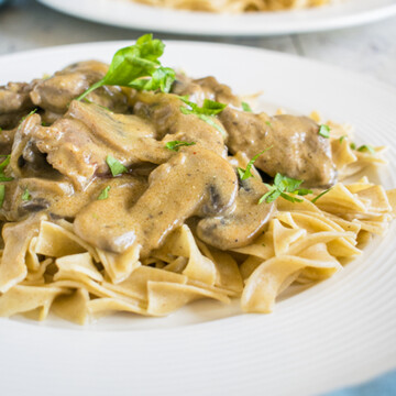 Photo of plate of Tender Beef Stroganoff