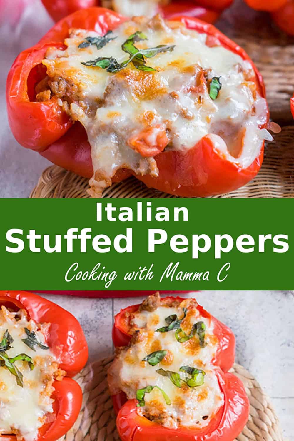 Italian Stuffed Peppers - Cooking with Mamma C