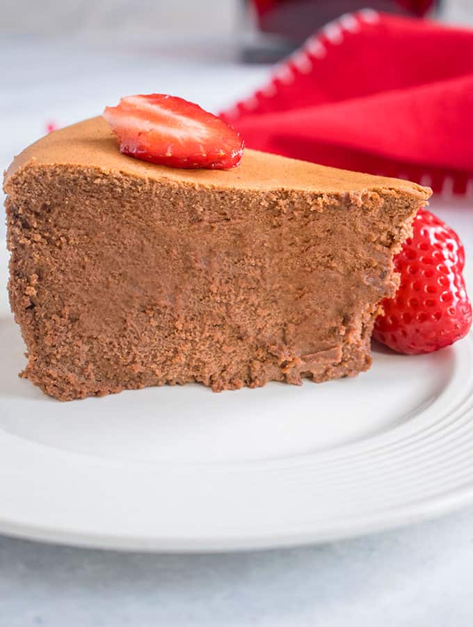 Photo of slice of Chocolate Cheesecake (Gluten Free)