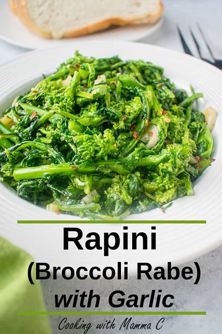 Rapini (Broccoli Rabe) with Garlic - Cooking with Mamma C