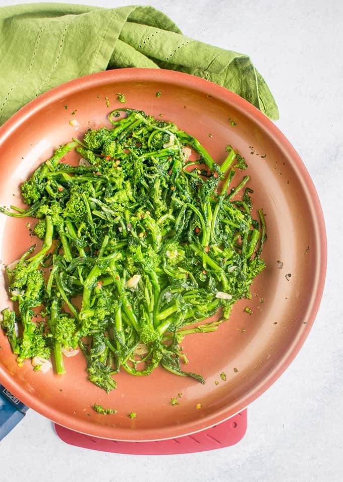 Rapini (Broccoli Rabe) with Garlic - Cooking with Mamma C