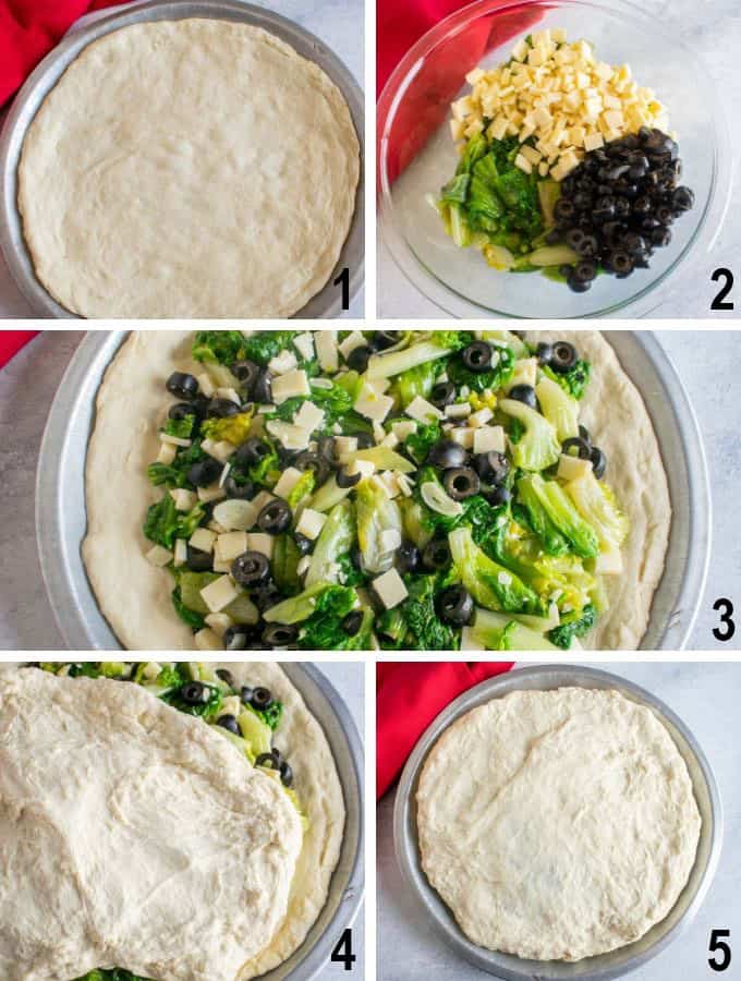steps to stuff the pizza