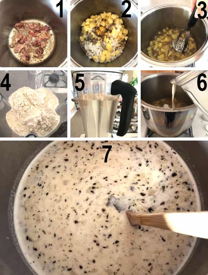 process of making clam chowder