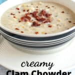pinnable image for clam chowder