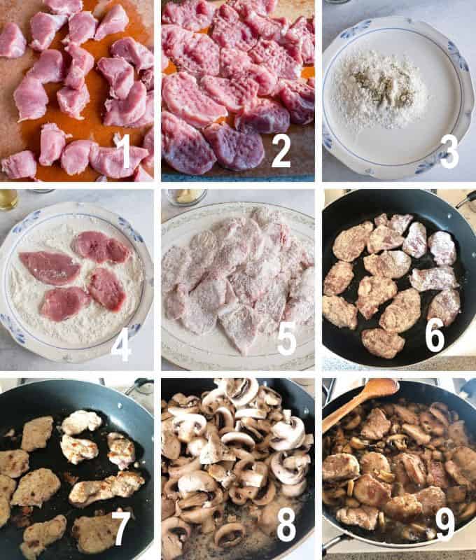 collage of process to cook the recipe