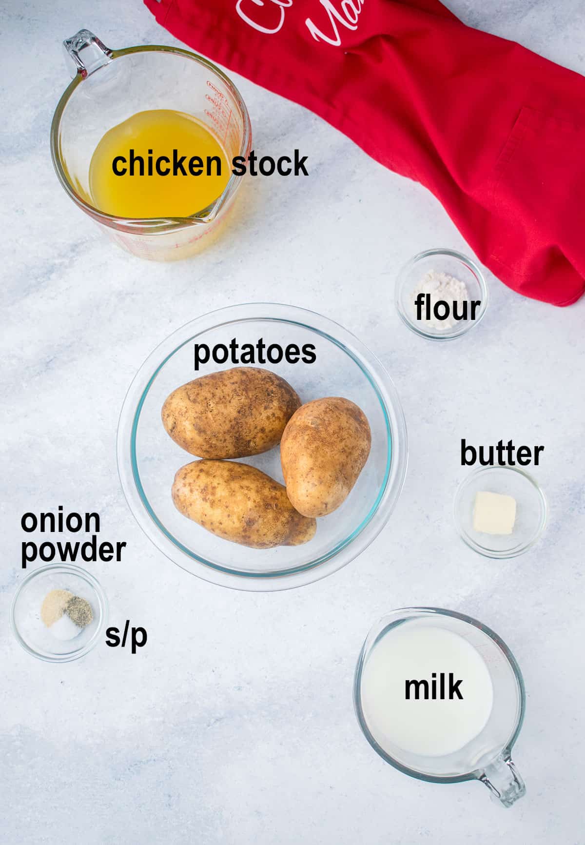 ingredients for cream of potato gravy