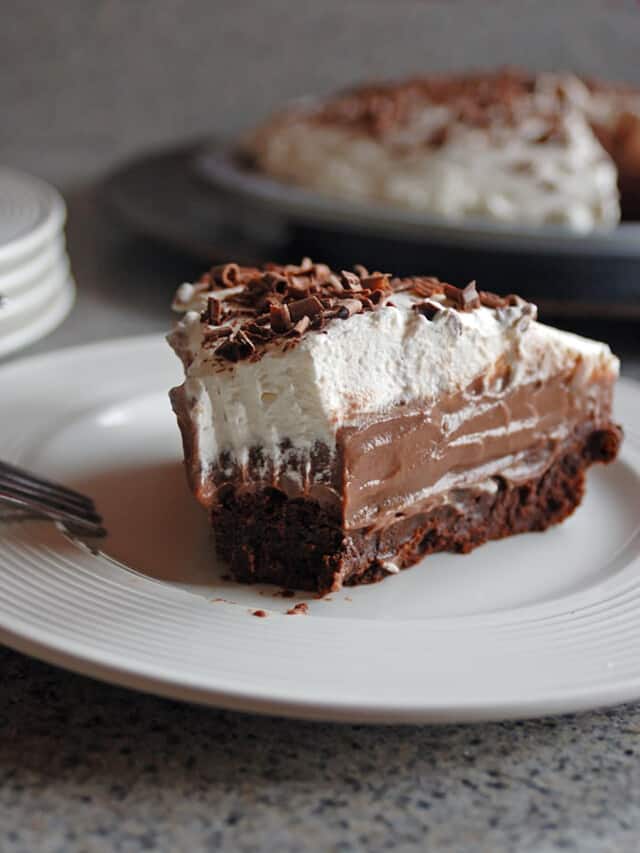 Brownie-Bottom Chocolate Pudding Pie Story