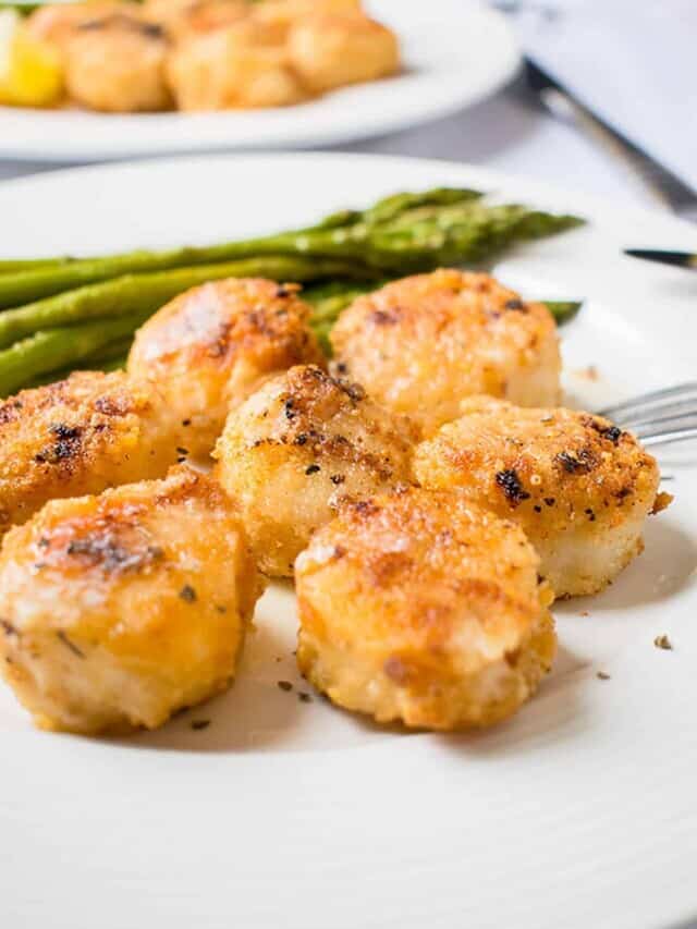 BROILED SCALLOPS WITH BREAD CRUMBS