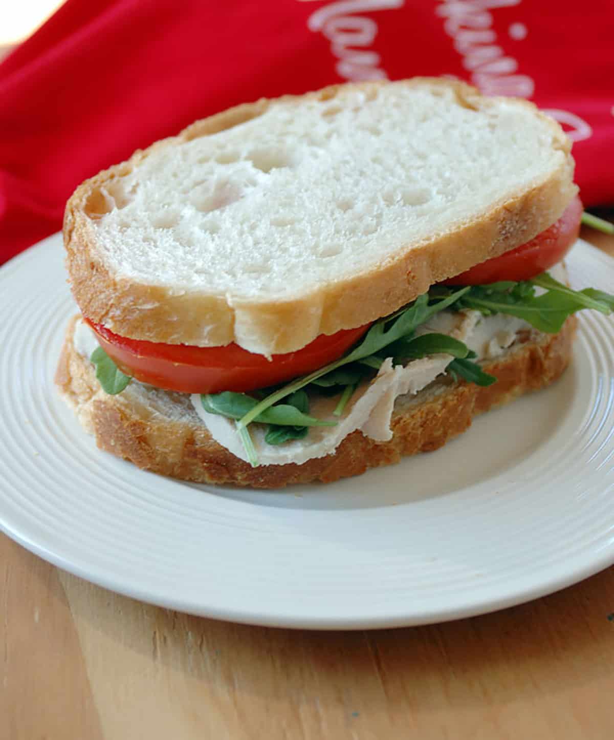 plain turkey sandwich