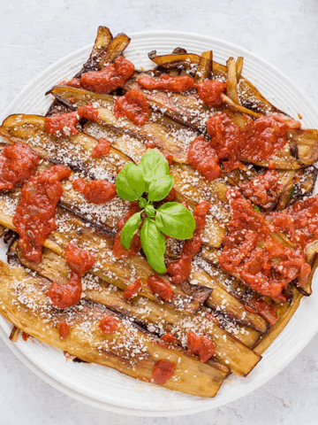 PAN-FRIED EGGPLANT WITH TOMATO SAUCE