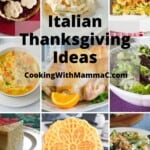 pinnable collage image of Italian Thanksgiving ideas