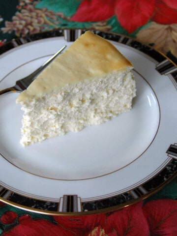 slice of cheesecake on plate