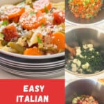 pin collage for Italian Minestrone Soup