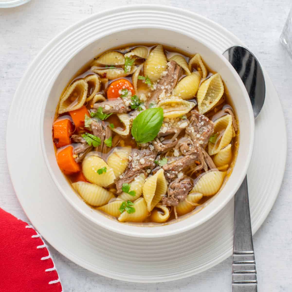 Italian Beef Soup With Pasta Ss