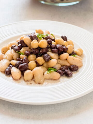 plate of Italian bean salad