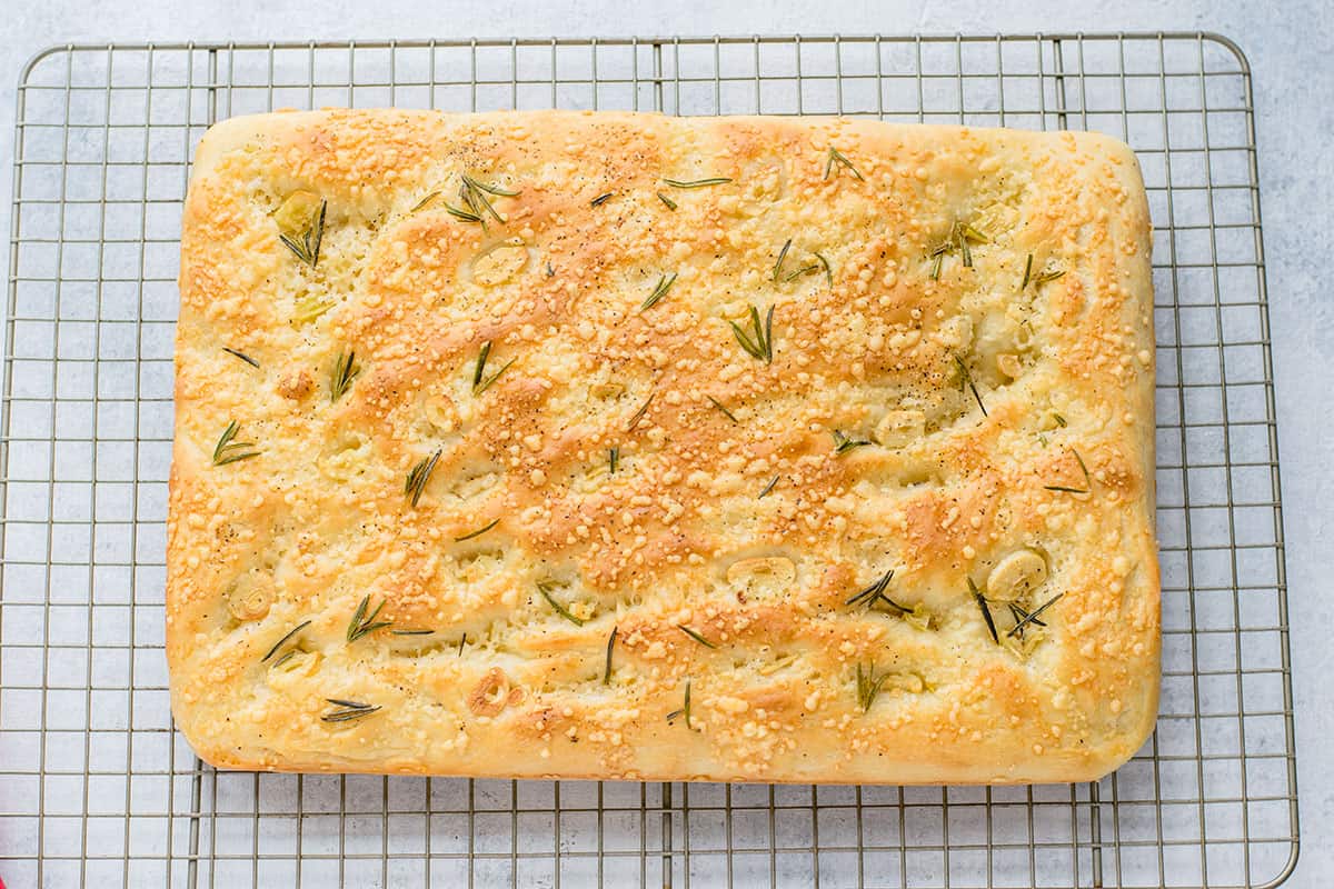 Parmesan Focaccia with Rosemary - Cooking with Mamma C