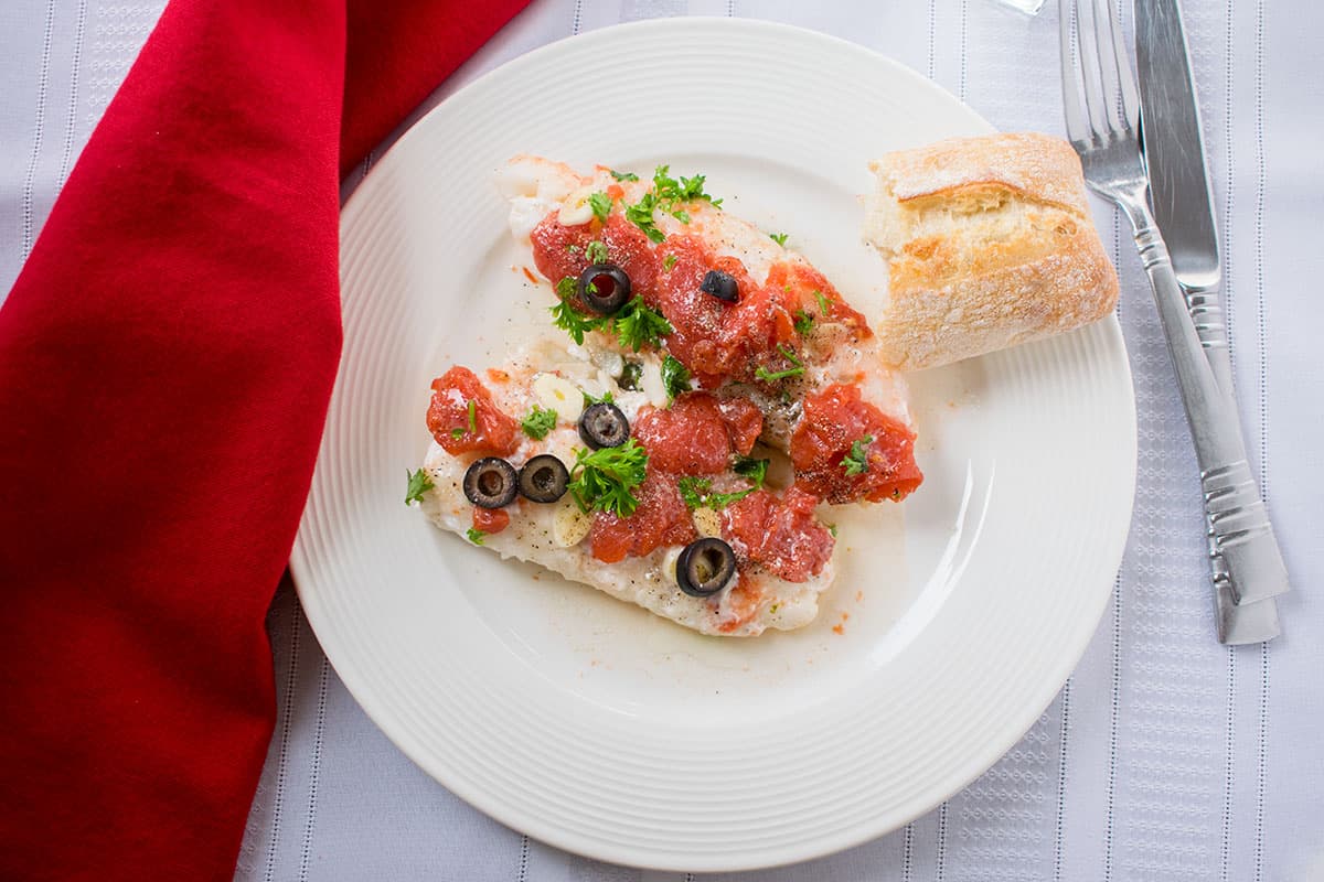 Italian Cod with Tomatoes and Olives - Cooking with Mamma C