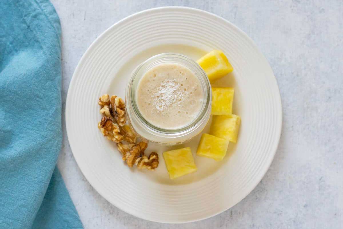 Pineapple-Banana Smoothie with Coconut - Cooking with Mamma C