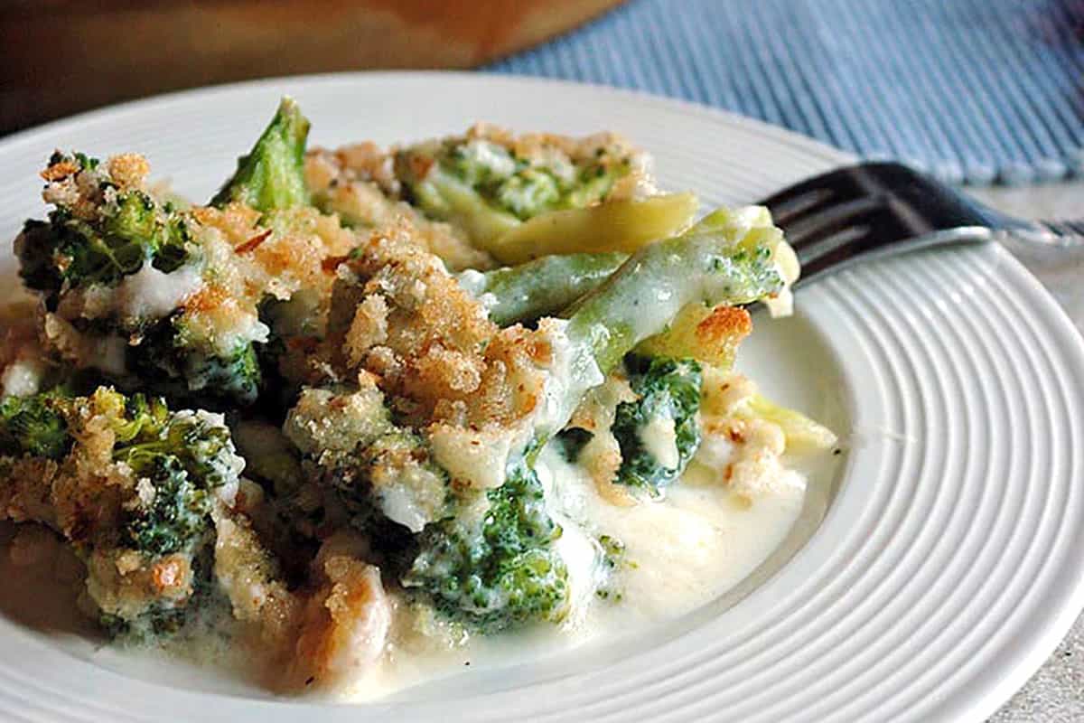 Broccoli Au Gratin with Fontina Cooking with Mamma C