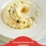 pinnable image for brown butter mashed potatoes