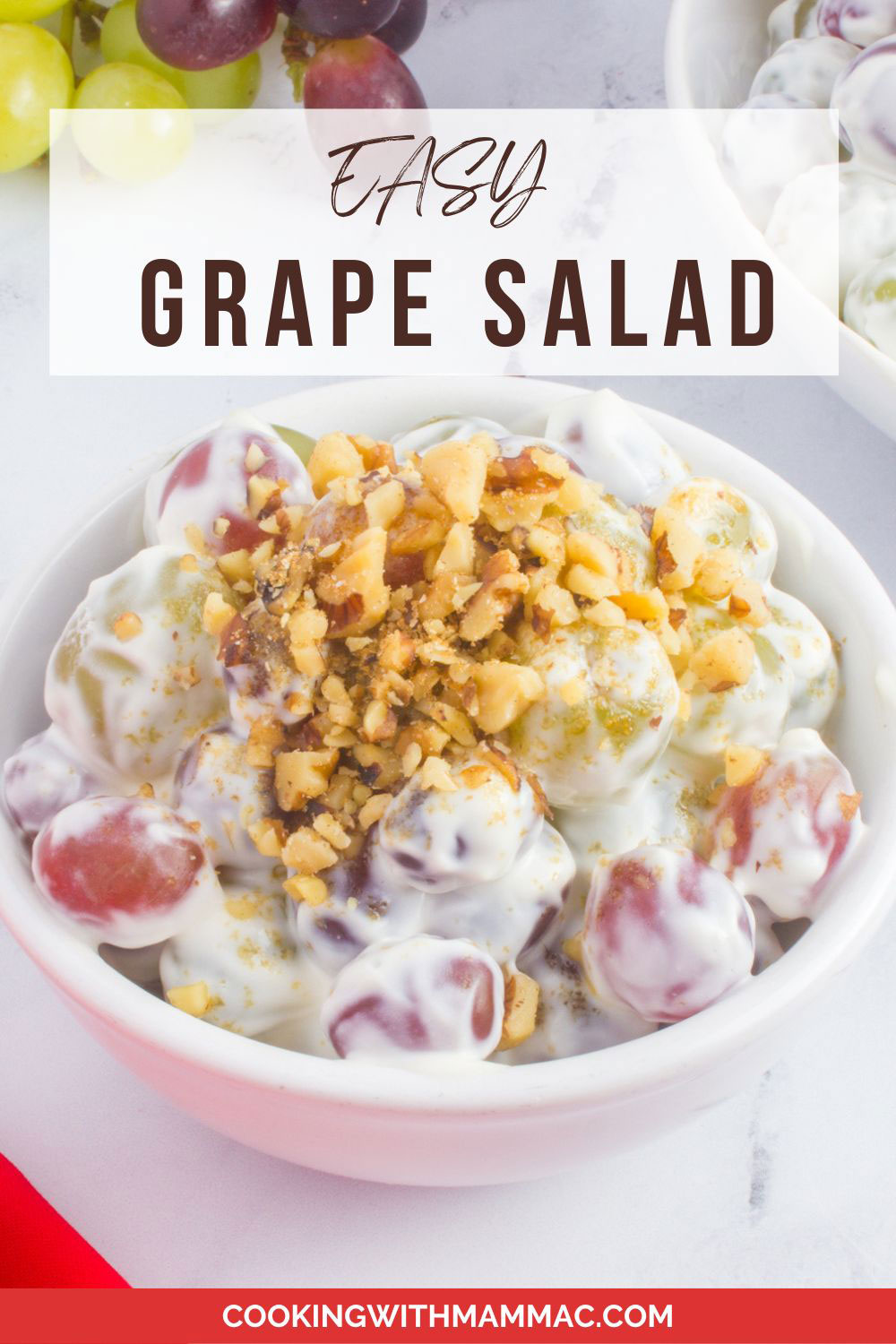 Easy Grape Salad with Cream Cheese - Cooking with Mamma C