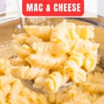pinnable image for Parmesan mac and cheese