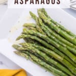 pinnable image for tarragon butter asparagus
